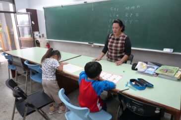 阿美語上課情形-一甲